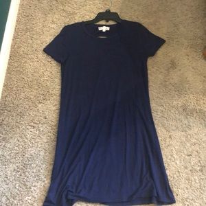 Knee length navy blue dress
